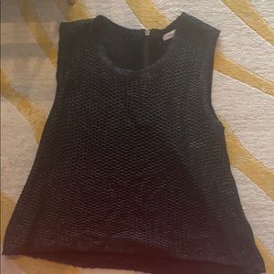Black knit top